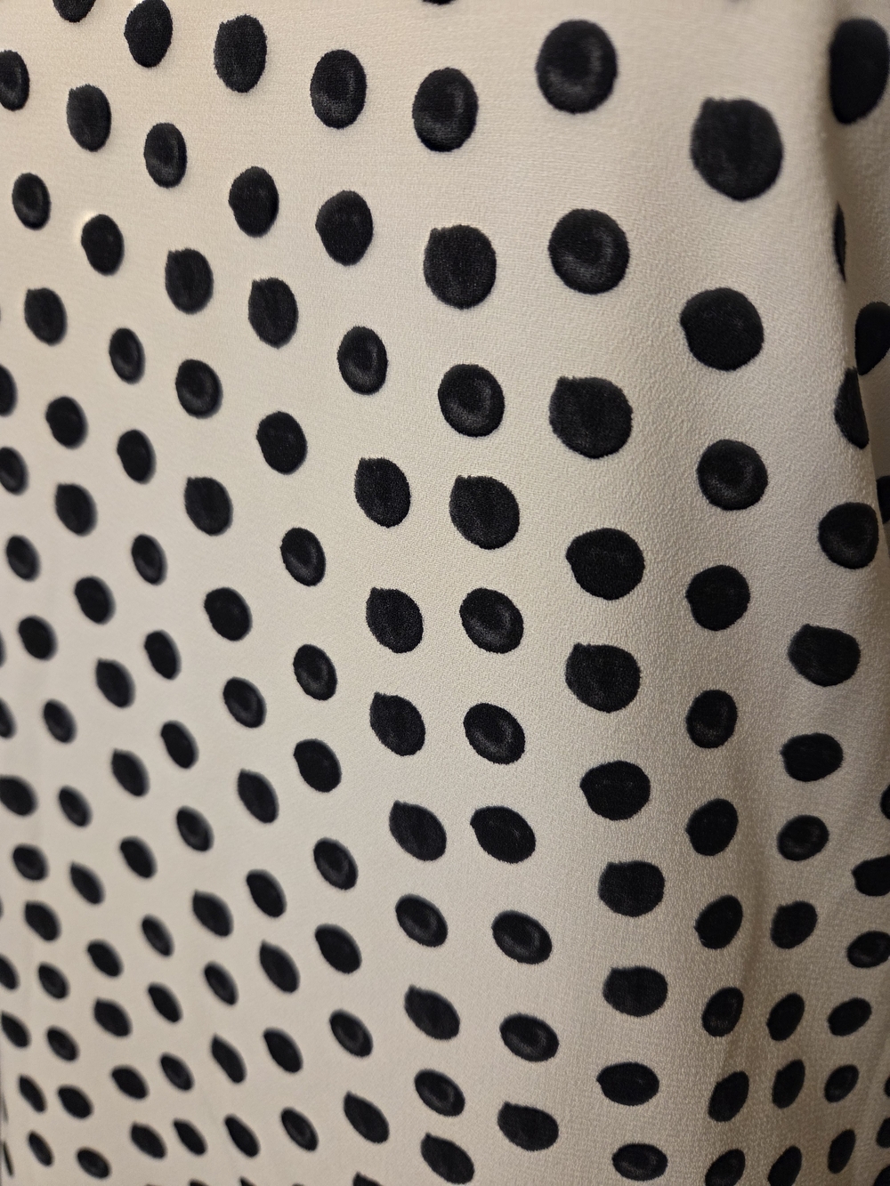 Talbots Black & White Polka Dot 3/4 Sleeve Top - Picture 6 of 13